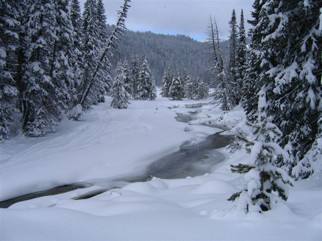 Snake River Canyon region in winter